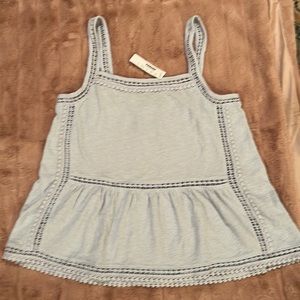 NWT J Crew Women’s Point Sur tank, pale blue, size S